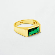  showcasing Emerald Gold Sona Ring  on a black canvas